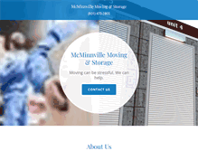 Tablet Screenshot of mcminnvillemoving.com